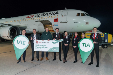 Flughafen-Wien-Air-Albania-erstmals-aus-Tirana-gelandet